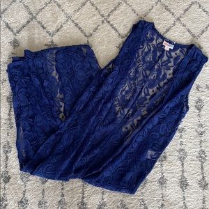LulaRoe navy blue lace Joy